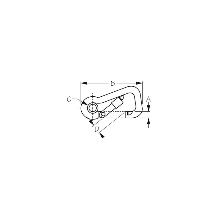 Sea Dog 150128 SeaDog Locking Asymmetrical Snap & Eye Insert, 316 SS, 4-3/4"