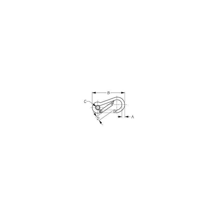 Sea Dog 151605-1 Snap Hook-SS w/Eye 3/8" X 4"