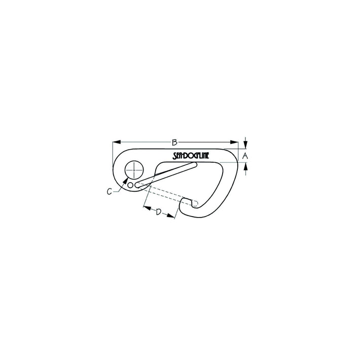 Sea Dog 155500-1 SeaDog Spring Gate 4" Asymmetrical Snap Hook