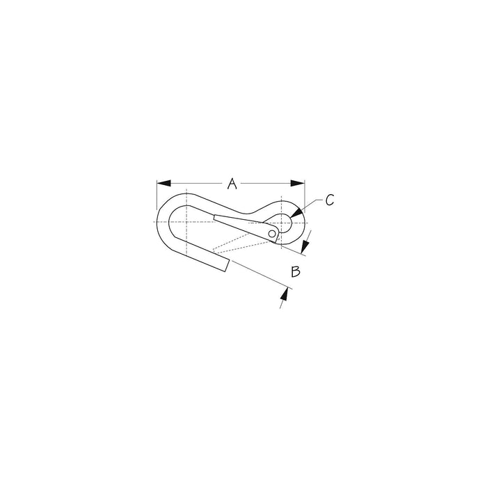 Sea Dog 155630-1 Spring Hook Plated Steel