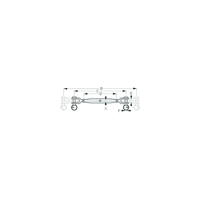 Sea Dog 185106 Sea-Dog Jaw & Jaw Turnbuckle