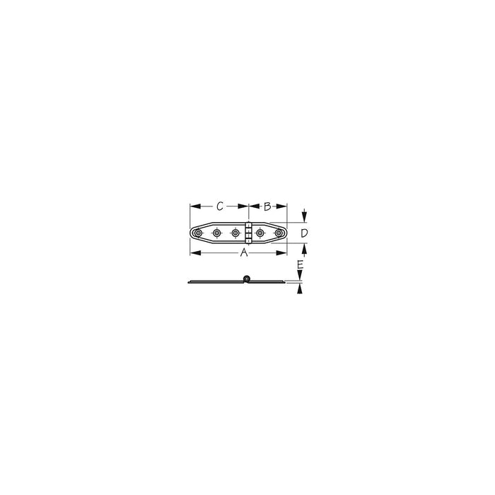 Sea Dog 201136-1 Stainless Strap Hinge 6-1/8", Pair