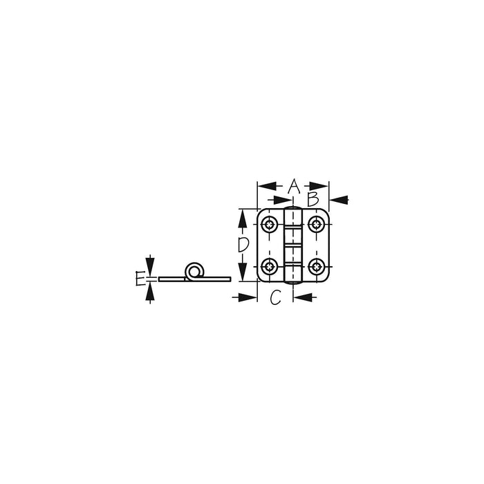 Sea Dog 201582-1 Stainless Butt Hinge-2 X 2"c