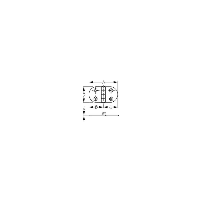 Sea Dog 201700-1 Round Side Hinges