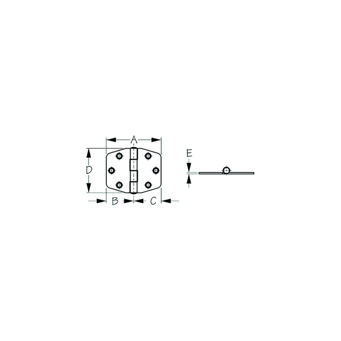 Sea Dog 203801-1 Sea-Dog Dampening Heavy-Duty Hinge