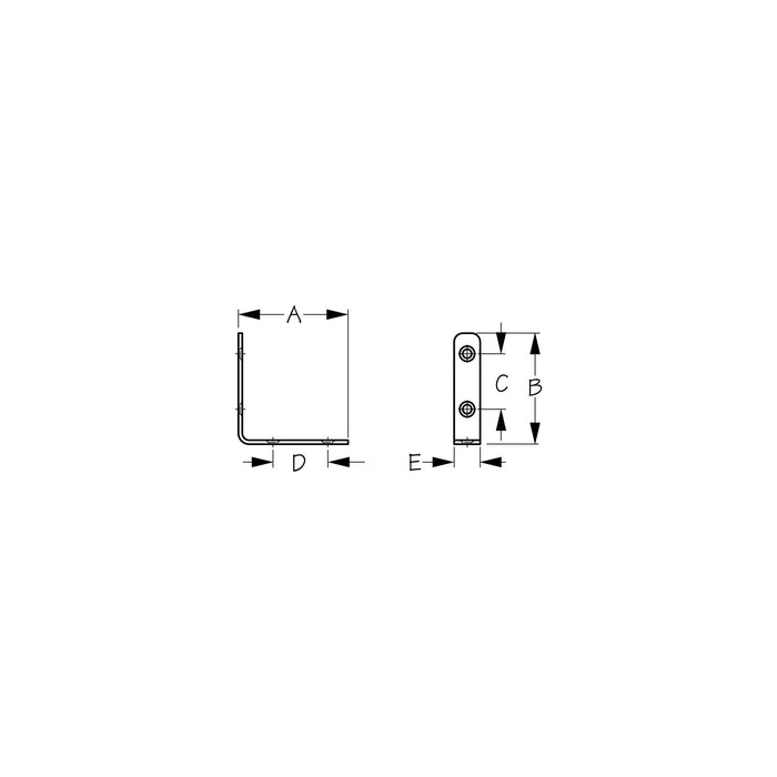 Sea Dog 221305-1 90Â° Angle Brackets, Pr.