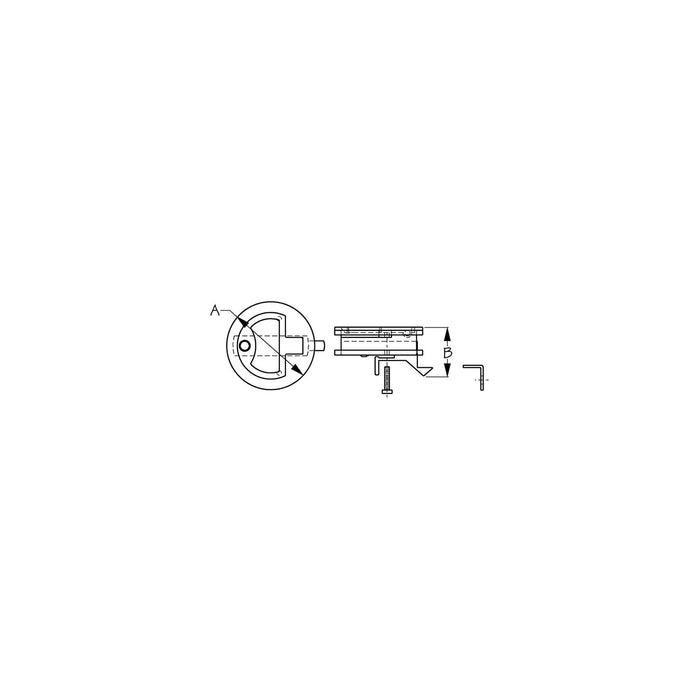 Sea Dog 221972 SeaDog T-Handle Slam Latch, Investment Cast 316 Stainless, 1/8" Fastener, 2" Diameter
