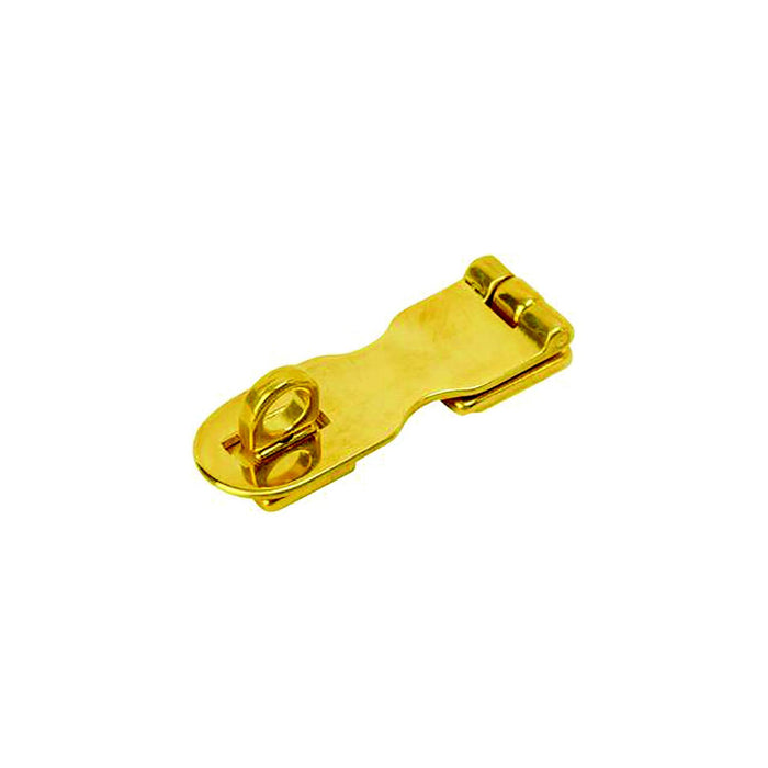 Sea Dog 222121 Sea-Dog Safety Hasp, A:3", B:2-5/16", C:1", D: 3/4", E: 3/8", #6 FH, Brass