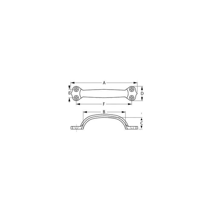 Sea Dog 222345-1 SeaDog Deluxe 4" Lift Handle, Chrome/Brass