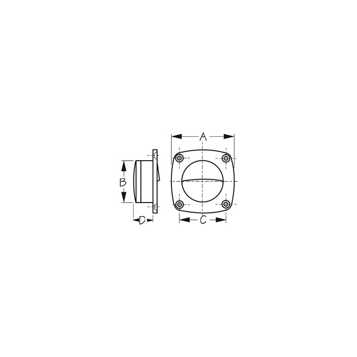 Sea Dog 227310-1 Delrin Flush Pull(Small) Black