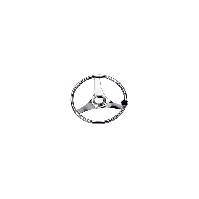 Sea Dog 230323 Sea-Dog 3-Spoke Stainless Steering Wheel w/ Integral Knob, 13-1/2"