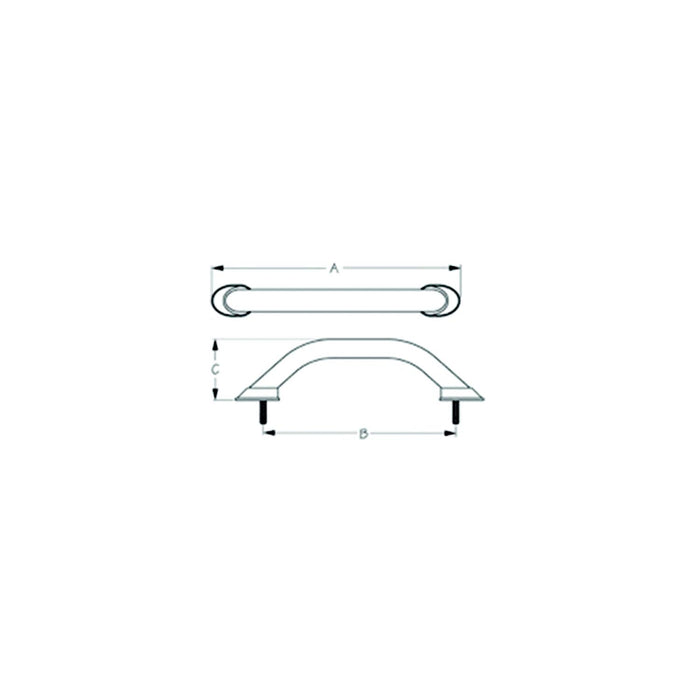 Sea Dog 254509-1 SeaDog LED 12V Stud Mount Hand Rail, (6) Blue LED's, Formed 304 Stainless, 5/16" Fastener
