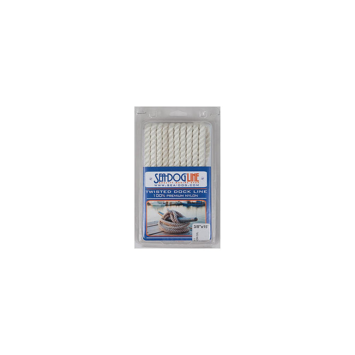 Sea Dog 301110015WH-1 Premium Twisted Three-Strand Nylon Dock Line