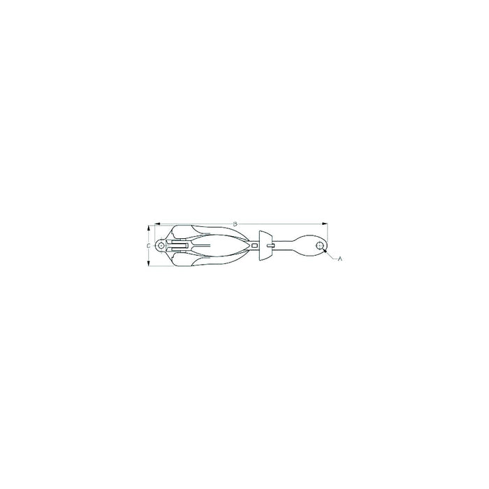 Sea Dog 318022 Folding Grapnel Anchor 22 lbs, 22'-30' Boats, 3/8"x150' Line, 1/4"x10'-20' Chain