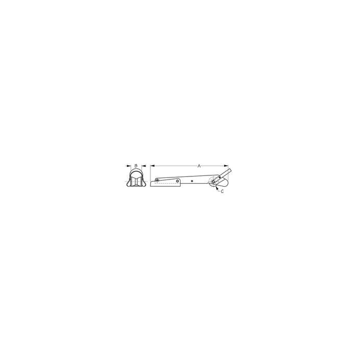 Sea Dog 328068 SeaDog Pivoting Medium Bow Roller, 1-1/2" Max Rope Diameter, 3/8" Bolt Fastener