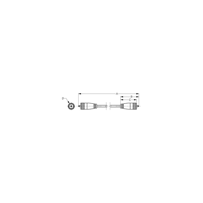 Sea Dog 329802-1 Sea-Dog Coaxial Cable Asm, A: 5", B:2", C:1-3/4", D: 11/116"