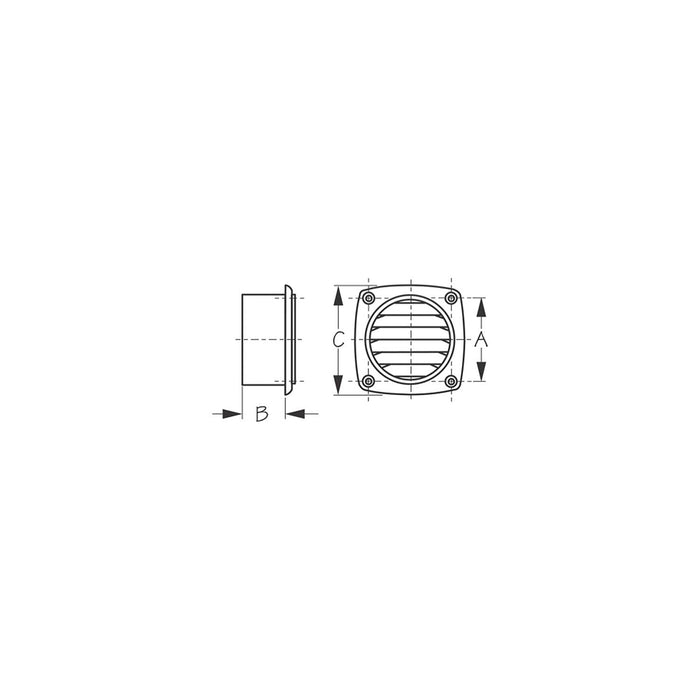 Sea Dog 337325 Seadog Hose Thru Vent, 3" Black