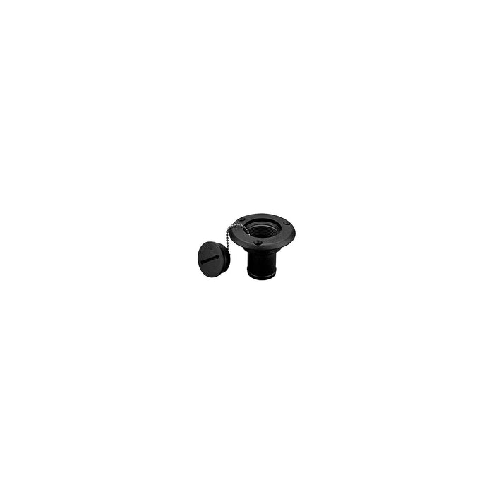Sea Dog 357010-1 Gas Deck Fill, Fiberglass Nylon w/Red Slotted Cap, A: 1-1/2"Hose, B:2-1/2", C: 3-3/8"