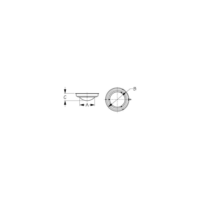 Sea Dog 400190-1 SeaDog SS Dome Light, 12V w/ On/Off Switch, 5-1/2" Dia.