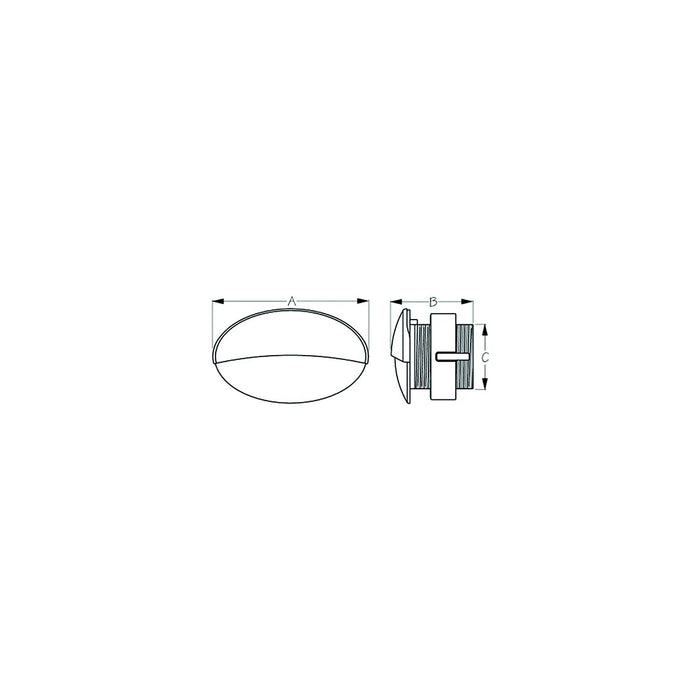 Sea Dog 401279-1 Sea-Dog LED Flush Mount Courtesy Light, Oval, Blue LEDs