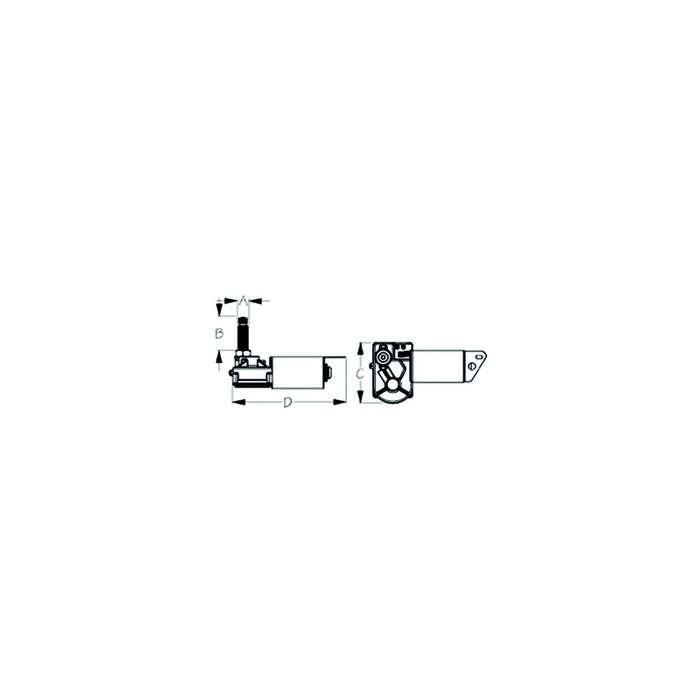 Sea Dog 412118B-3 SeaDog Stamped Powder Coated Steel & 304 Stainless 12V MRV, Wiper Motor, Black Finish