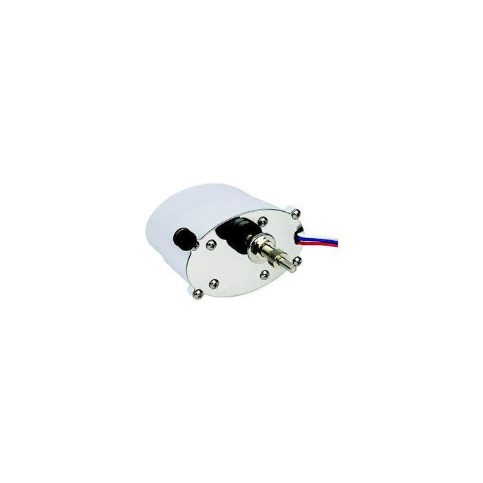 Sea Dog 412328W-3 Waterproof 12V Wiper Motor, White, 2.5" Shaft, Two-Speed, Self-Parking, Powder Coated Alum/SS