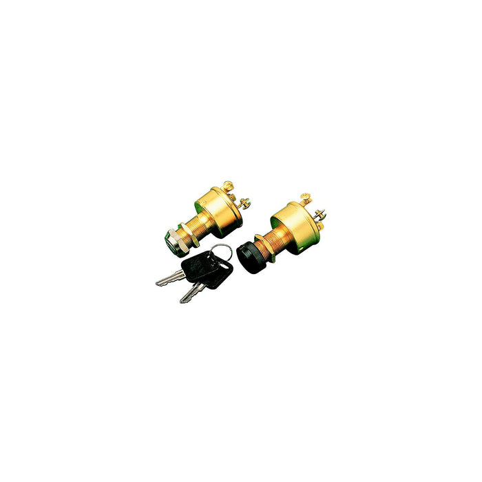 Sea Dog 420355-1 SeaDog Long Shaft Three Screw Terminal Three Position Off, Ignition Start Switch w/ Cap