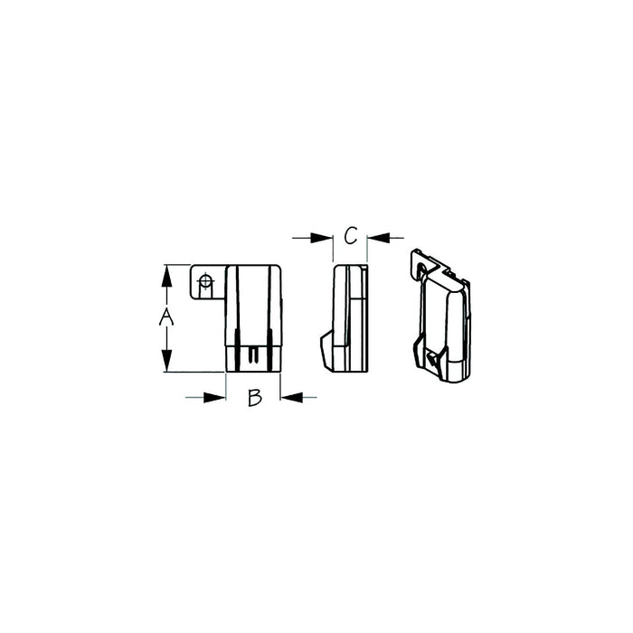 Sea Dog 425390-1 Sea-Dog Water Resistant Clear Fuse Cover, A: 2-1/18" B: 9/16" C"3/8"