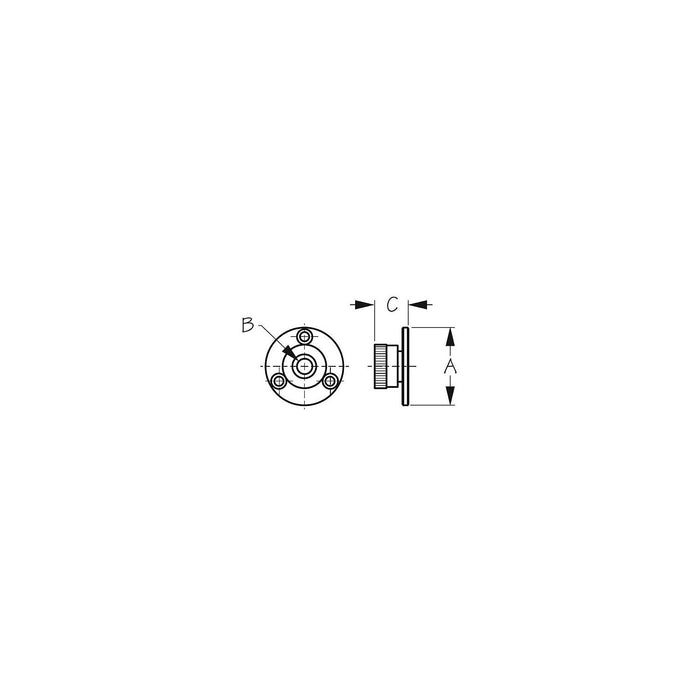 Sea Dog 426040-1 Chrome Brass Cable Outlet, 1/4"