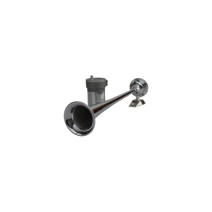Sea Dog 432510-1 SeaDog Maxblast 20 Amp 120 DB 12V 11 PSI Single 17" Trumpet Air, Horn, Chrome Plated Brass