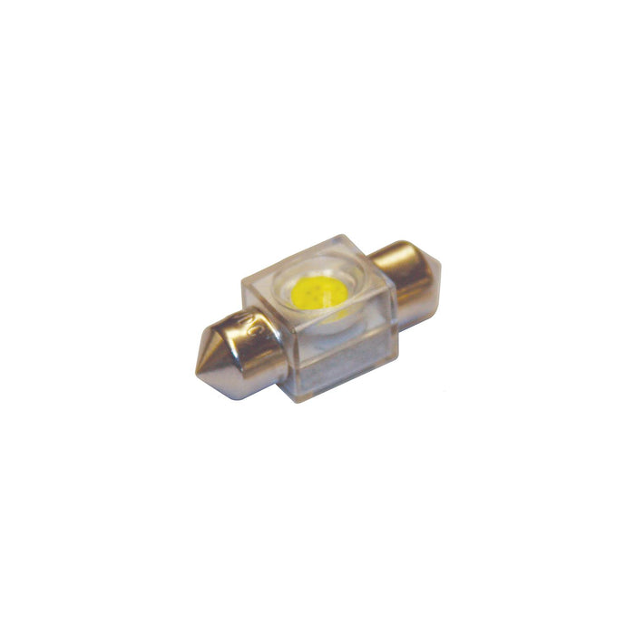 Sea Dog 442131-1 SeaDog Nickel Plated Brass 1 LED White Lights 12.8V .5 Watt, Sealed Festoon