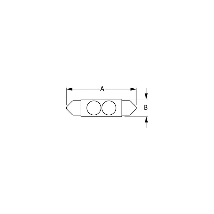 Sea Dog 442131-1 SeaDog Nickel Plated Brass 1 LED White Lights 12.8V .5 Watt, Sealed Festoon