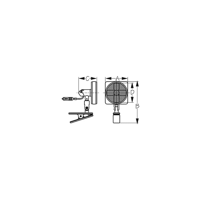 Sea Dog 450110-1 SeaDog ABS Housing Clamp On 12V Mount Fan, 5-5/16" x 4-1/4" x 4-5/8"