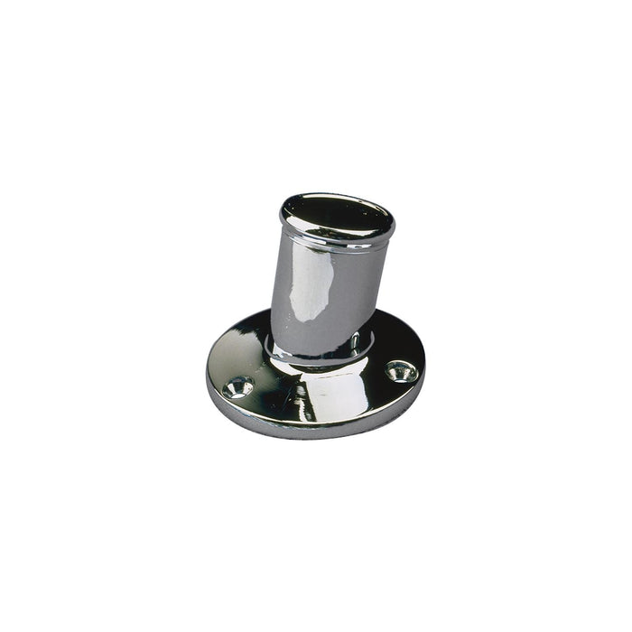 Sea Dog 492213-1 SeaDog Flagpole 10 Degree Socket, #10 Fastener, Sand Cast Brass Chrome Plated