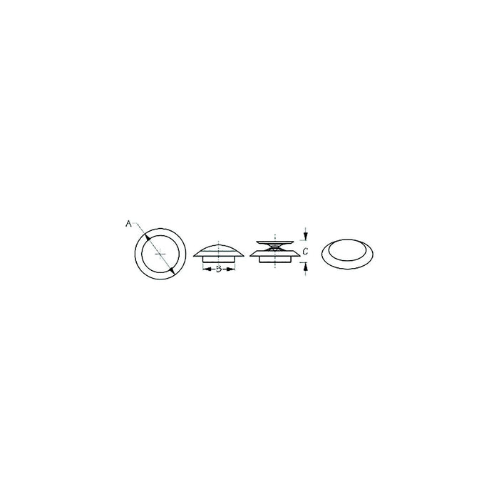 Sea Dog 517395-1 Sea-Dog Pop-Up Sink Stopper, A=1-15/16", B=1-1/4", C= 3/4", Small, weight: 0.1