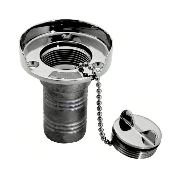 Manguera de gas Whitecap para llenado de cubierta con protección contra salpicaduras - Cadena de 1-1/2"