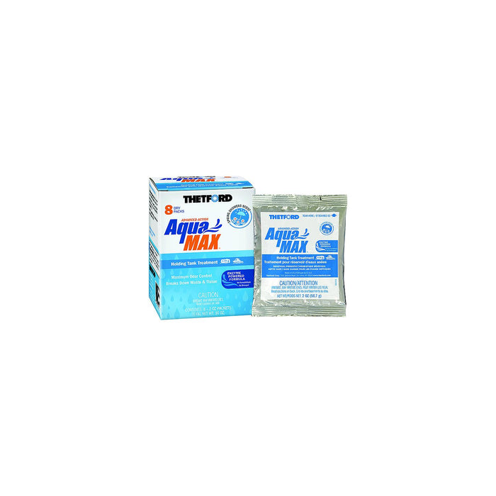 Thetford 96674 Aquamax Holding Tank Treatment, 8-Pack 2oz Dry Packets, Summer Cypress Sent
