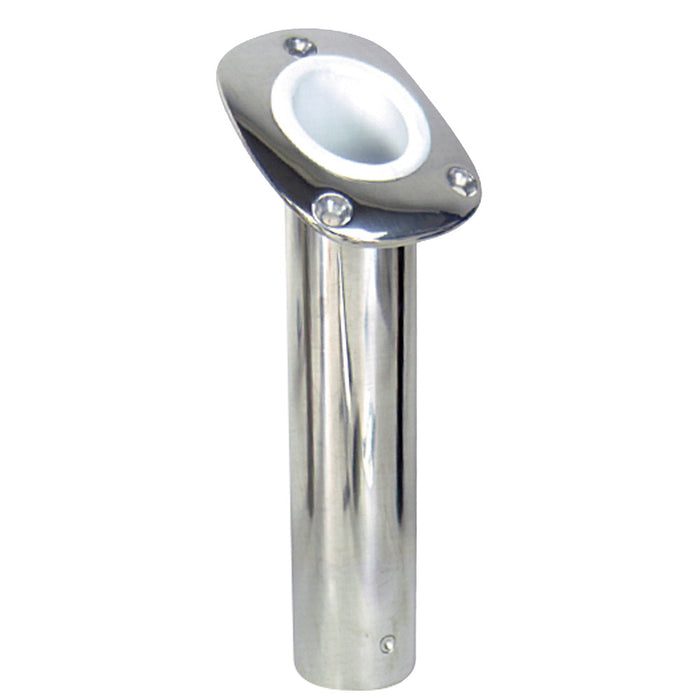 Whitecap S-0096 Bluewater 30 Deg. Stamped S.S. Flush Mount Rod Holder