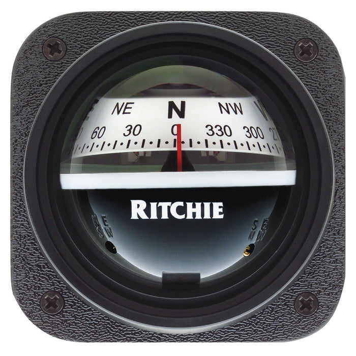 Brújula para kayak Ritchie V-527 - Montaje en mamparo - Esfera blanca