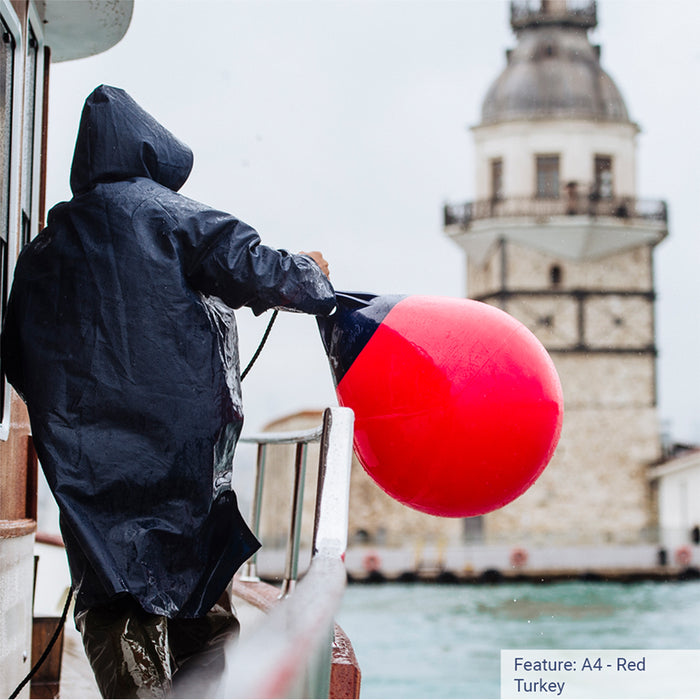 Polyform A-0 RED Red "A" Series Buoy, 8" Dia.