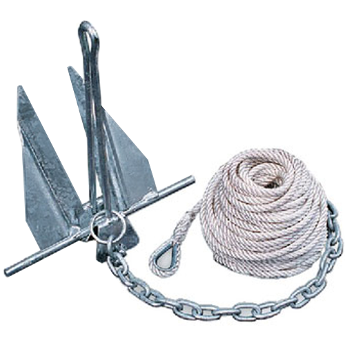 Tie Down Engineering 95090 Quik-Set Hooker Anchor Kit Includes Anchor, Anchor Line, Chain & (2) Shackles