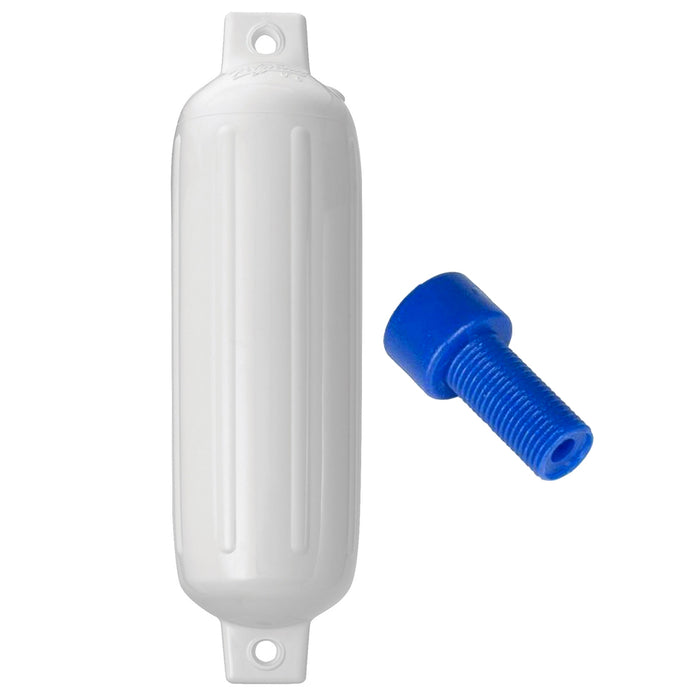 Polyform G-3 WHITE W/AIR ADAPTER G-3 Twin Eye Fender 5.5" x 19" w/Adapter
