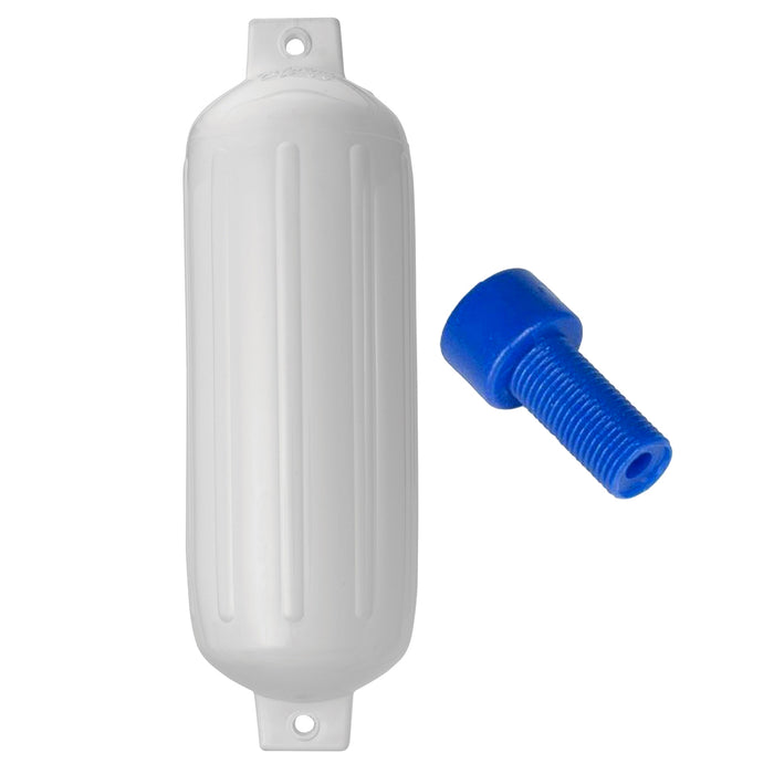 Polyform G-5 WHITE W/AIR ADAPTER G-5 Twin Eye Fender 8.8" x 26.8" w/Adapter