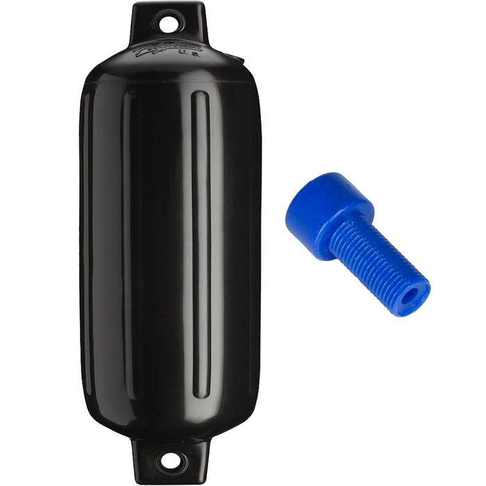 Polyform G-6 BLACK W/AIR ADAPTER G-6 Twin Eye Fender 11" x 30" w/Adapter
