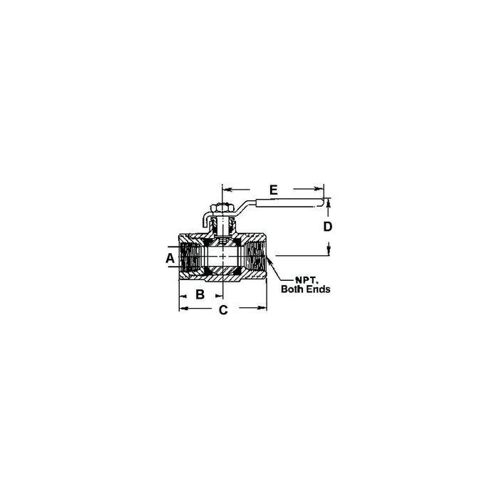 Conbraco/Apollo 78-250-10 Bronze Ball Type Fuel Shut-Off Valve, 3/8"