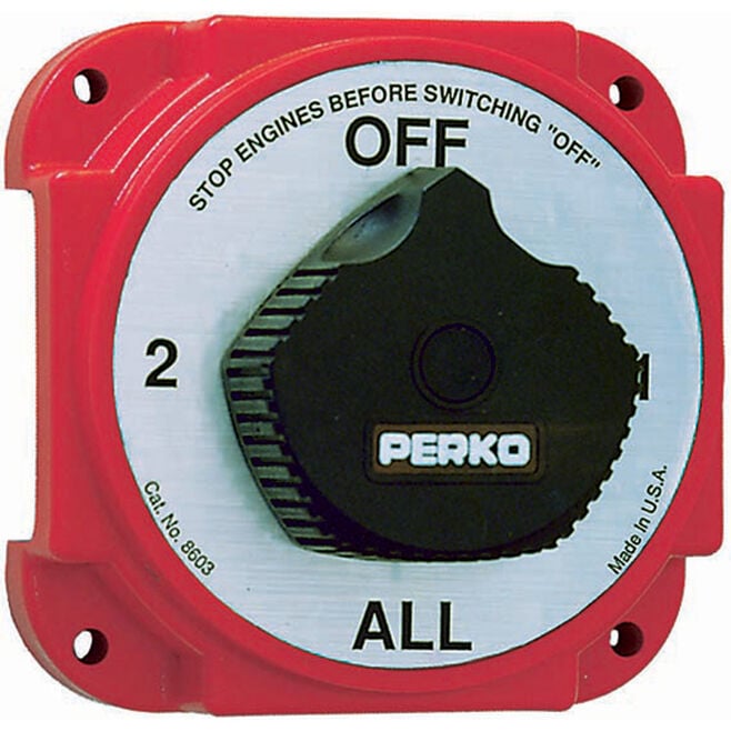 Perko 9703DP Heavy Duty Battery Disconnect Switch w/ Alternator Field Disconnect