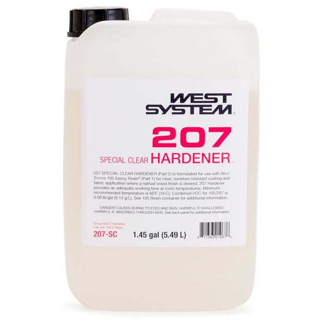 West System 207SC Special Clear Hardener, 1.45 Gallon
