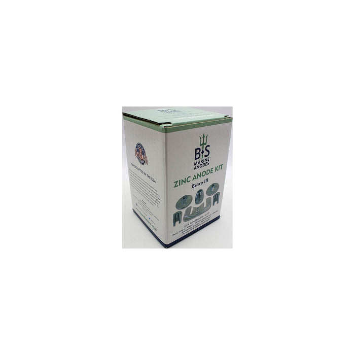 B & S Anodes BSMBRAV3PLUSKITZ Mercruiser Bravo III Zinc Anode Kit