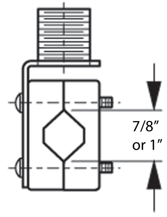Sea Dog 327141-1 Rail Mount Fixed Antenna Base