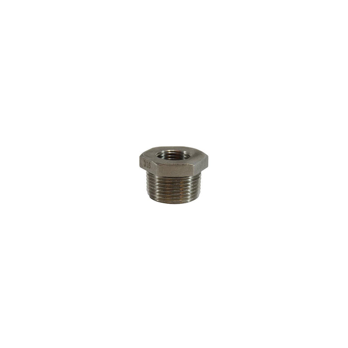 Brass Fittings 74-524 316 Stainless Steel Hex Bushing, 1-1/2" x 1-1/4"